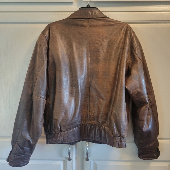 Vintage Chia Brown Leather Jacket - Picture 4 of 11